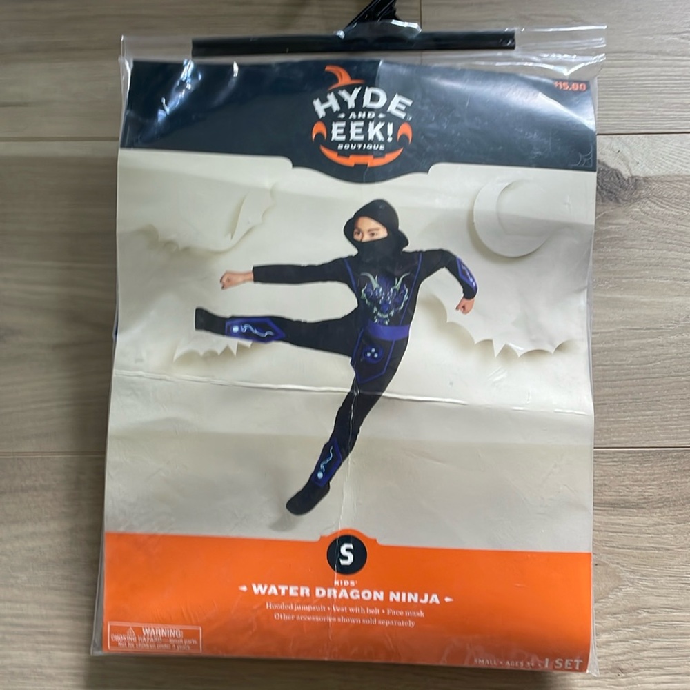 Worn one time Hyde and eek ninja costume